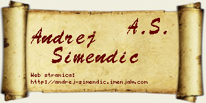 Andrej Simendić vizit kartica